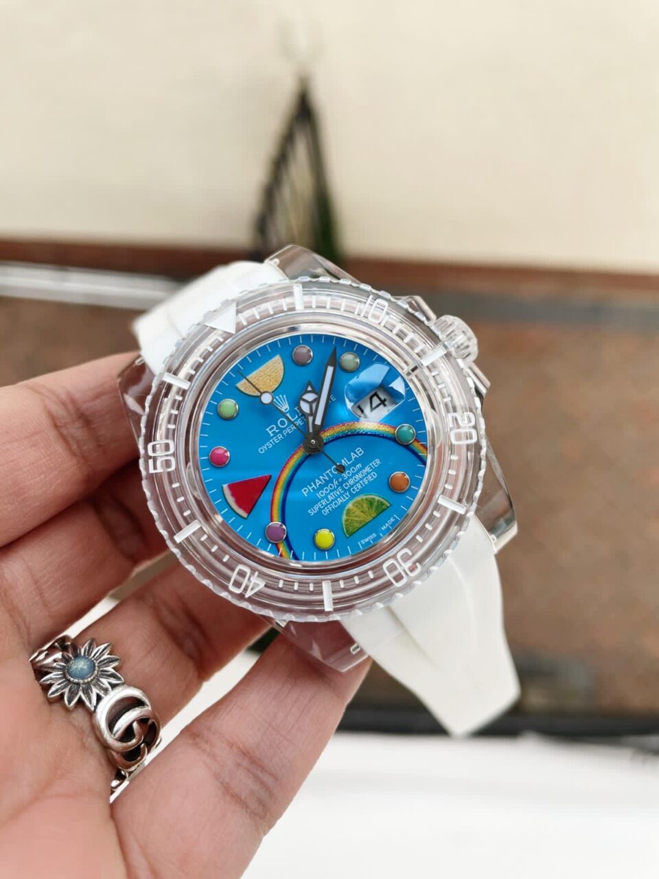 GF FACTORY 1:1 Rolex Submariner Phantomlab Transparent Best Edition Blue Fruit Dial VR3135