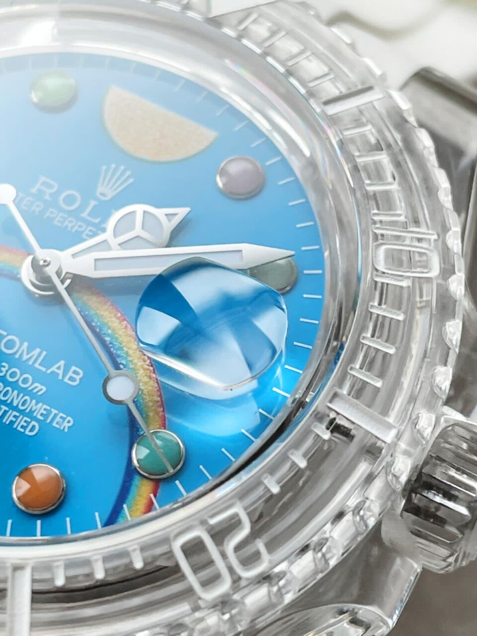 GF FACTORY 1:1 Rolex Submariner Phantomlab Transparent Best Edition Blue Fruit Dial VR3135