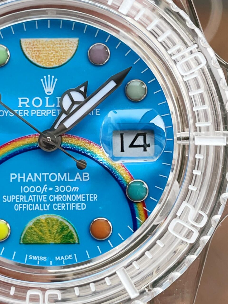 GF FACTORY 1:1 Rolex Submariner Phantomlab Transparent Best Edition Blue Fruit Dial VR3135