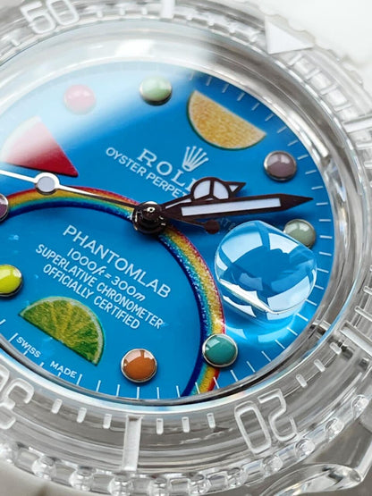GF FACTORY 1:1 Rolex Submariner Phantomlab Transparent Best Edition Blue Fruit Dial VR3135