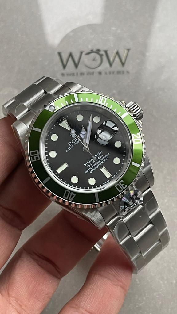 ARF FACTORY 1:1 Rolex Submariner 'Kermit' 16610LV 904L SS Black Dial SH3135