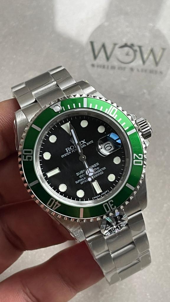 ARF FACTORY 1:1 Rolex Submariner 'Kermit' 16610LV 904L SS Black Dial SH3135
