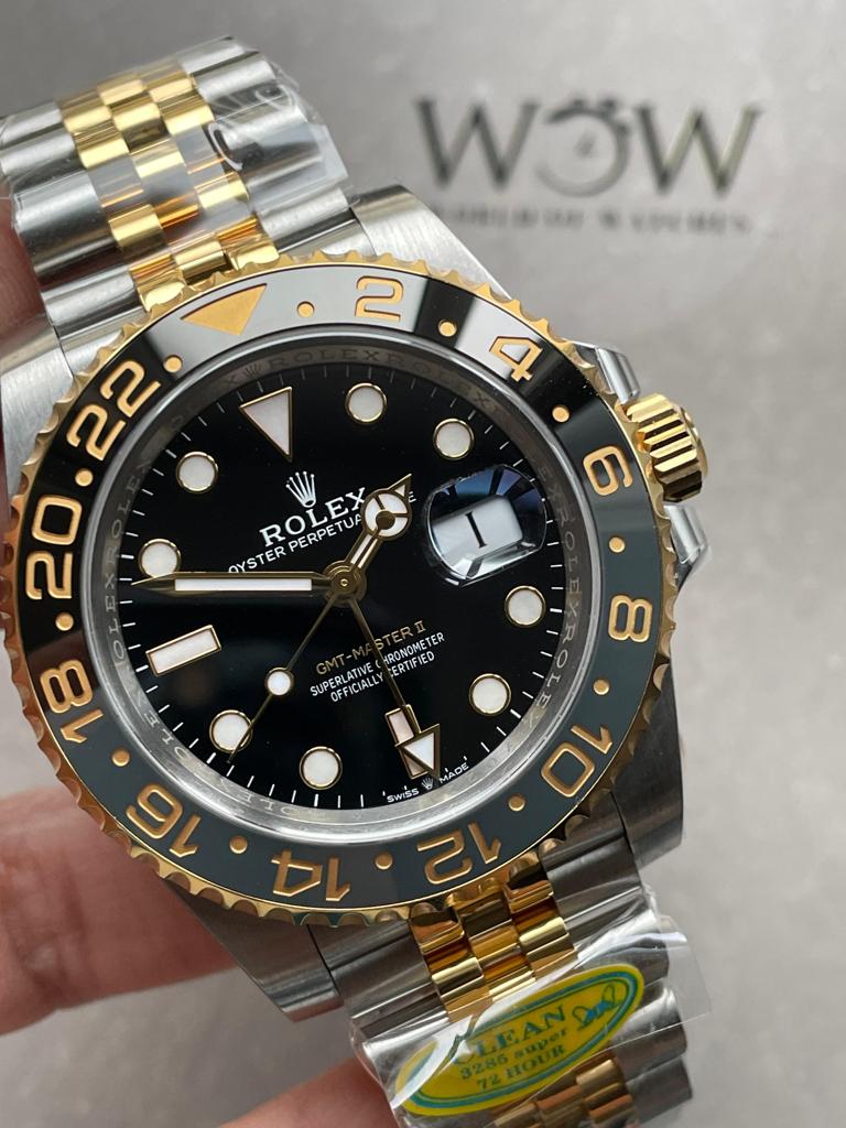 Clean Factory 1:1 Rolex GMT-Master II 126713 ZOMBIE 904L YG/SS Black Dial Dots DD3285 CHS