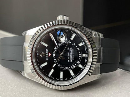 Noob FACTORY 1:1 Rolex Sky-Dweller 326934 904L SS Noob 1:1 Best Edition Black Dial Asian 23J to 9001