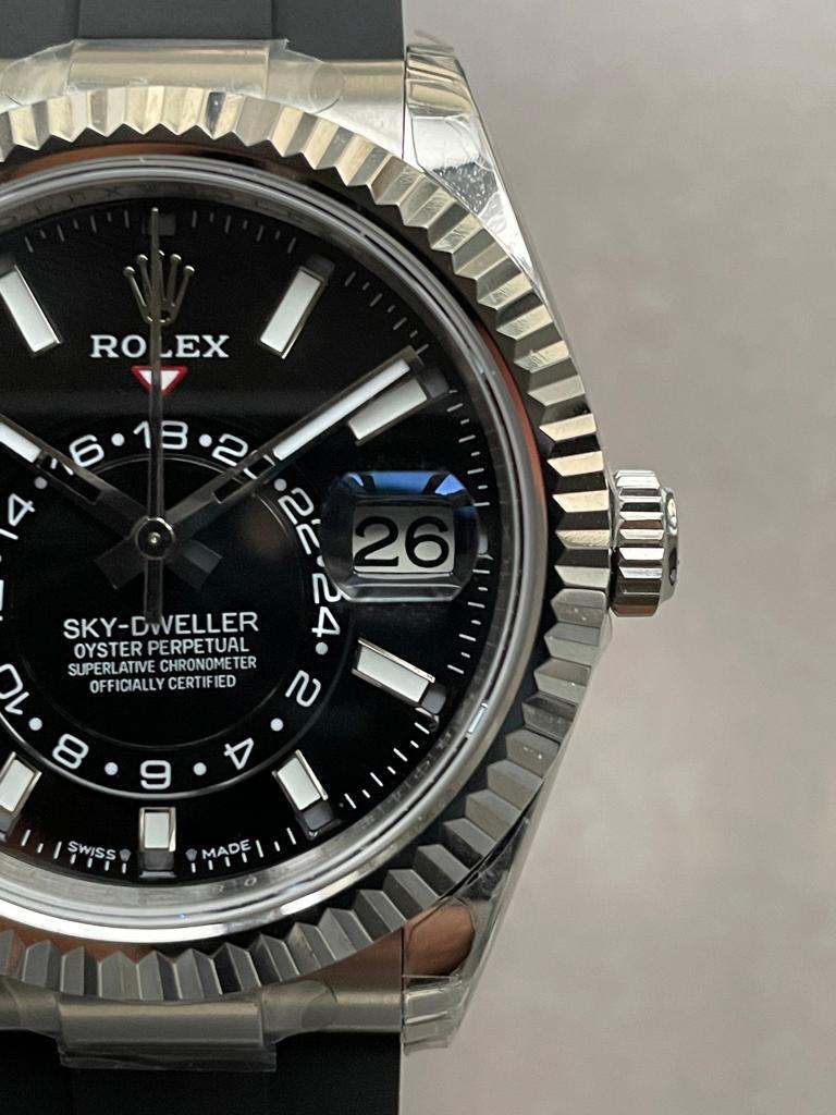 Noob FACTORY 1:1 Rolex Sky-Dweller 326934 904L SS Noob 1:1 Best Edition Black Dial Asian 23J to 9001