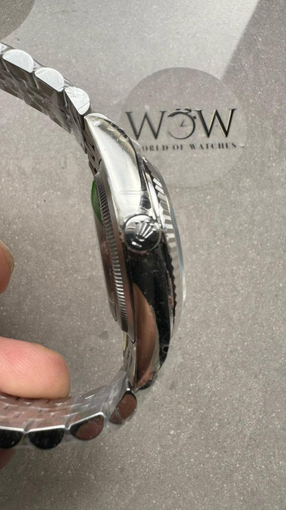 VSF Factory Rolex Datejust 36 904L SS Fluted Bezel Black Dial VS3235