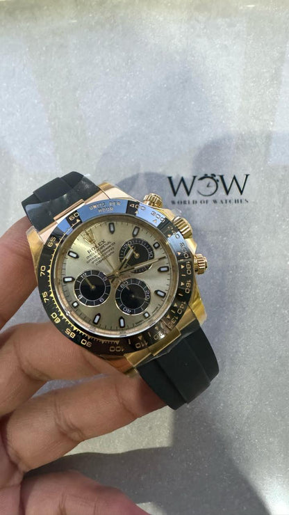 Clean Factory 1:1 Rolex Daytona 116518 Best Edition YG/Black Dial SA4130