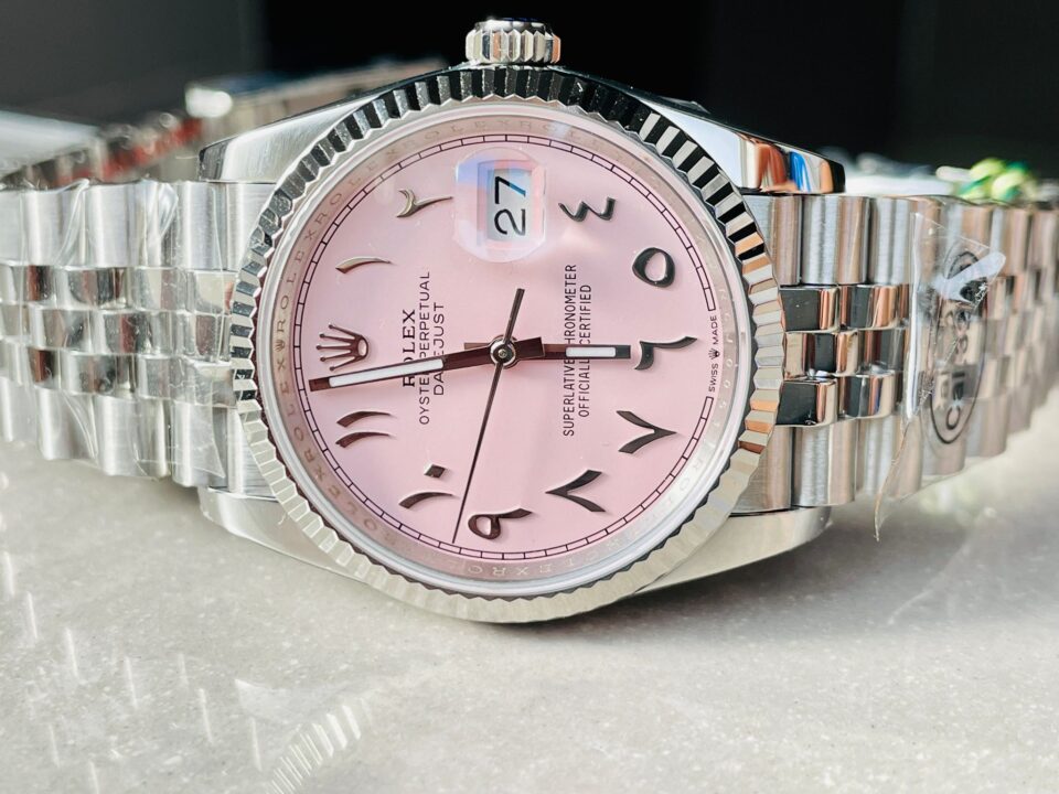 DIWF Factory 1:1 Rolex DateJust 36mm 126234 Best Edition 904L Steel Tiffany Pink Dial Arabic Marker SA3235