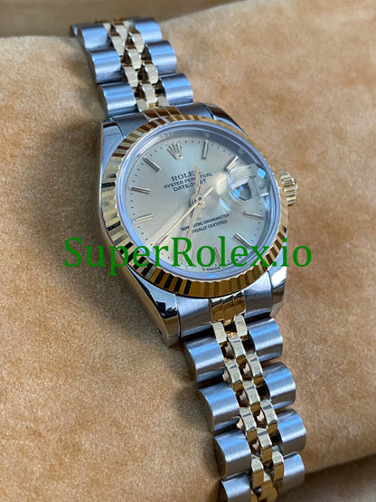 Rolex Lady-Datejust 26MM Yellow Gold Champagne Index Dial Ref.69173
