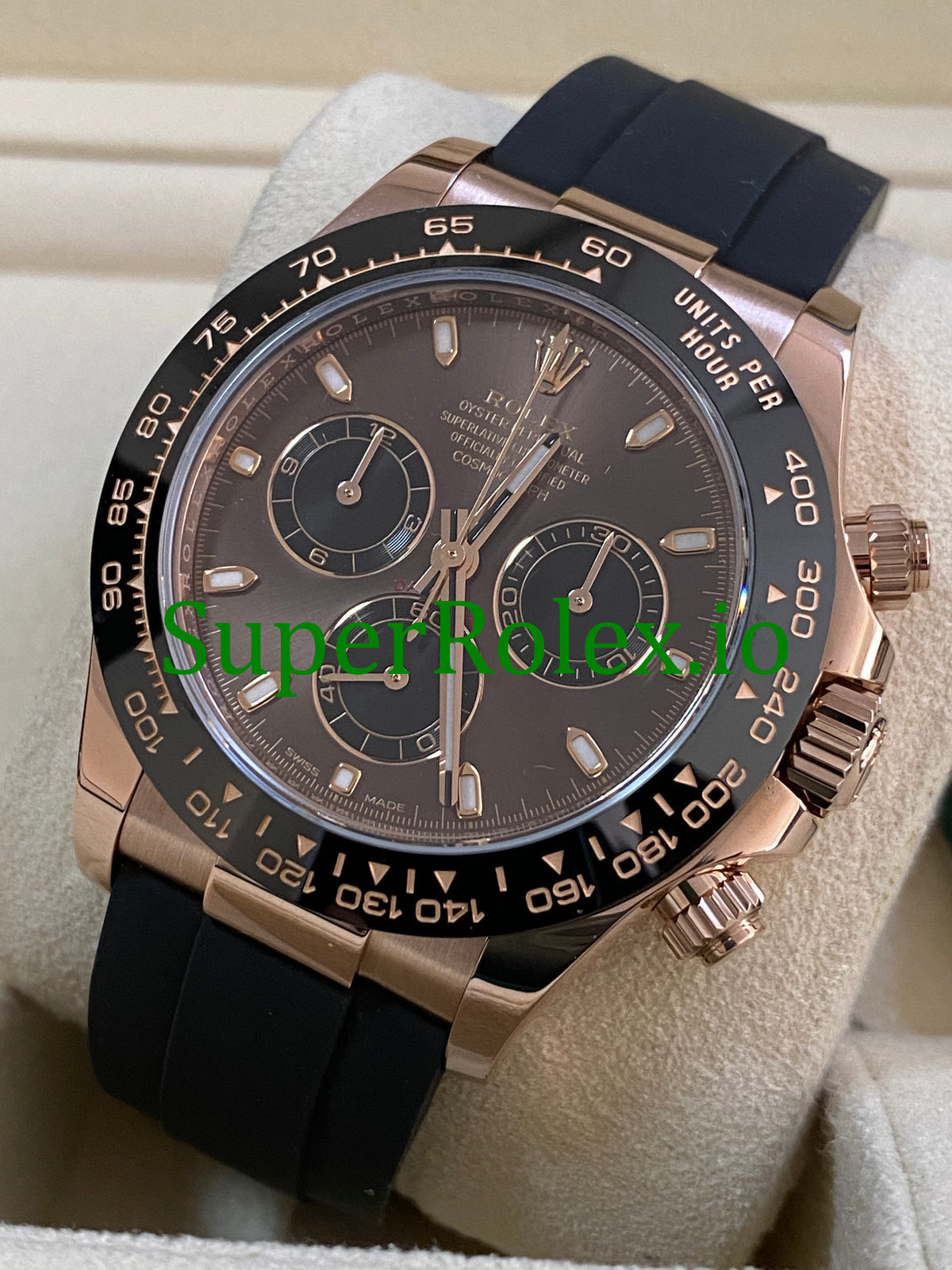 Rolex Cosmograph Daytona 40 Everose Gold Chocolate Index Dial Ref.116515LN