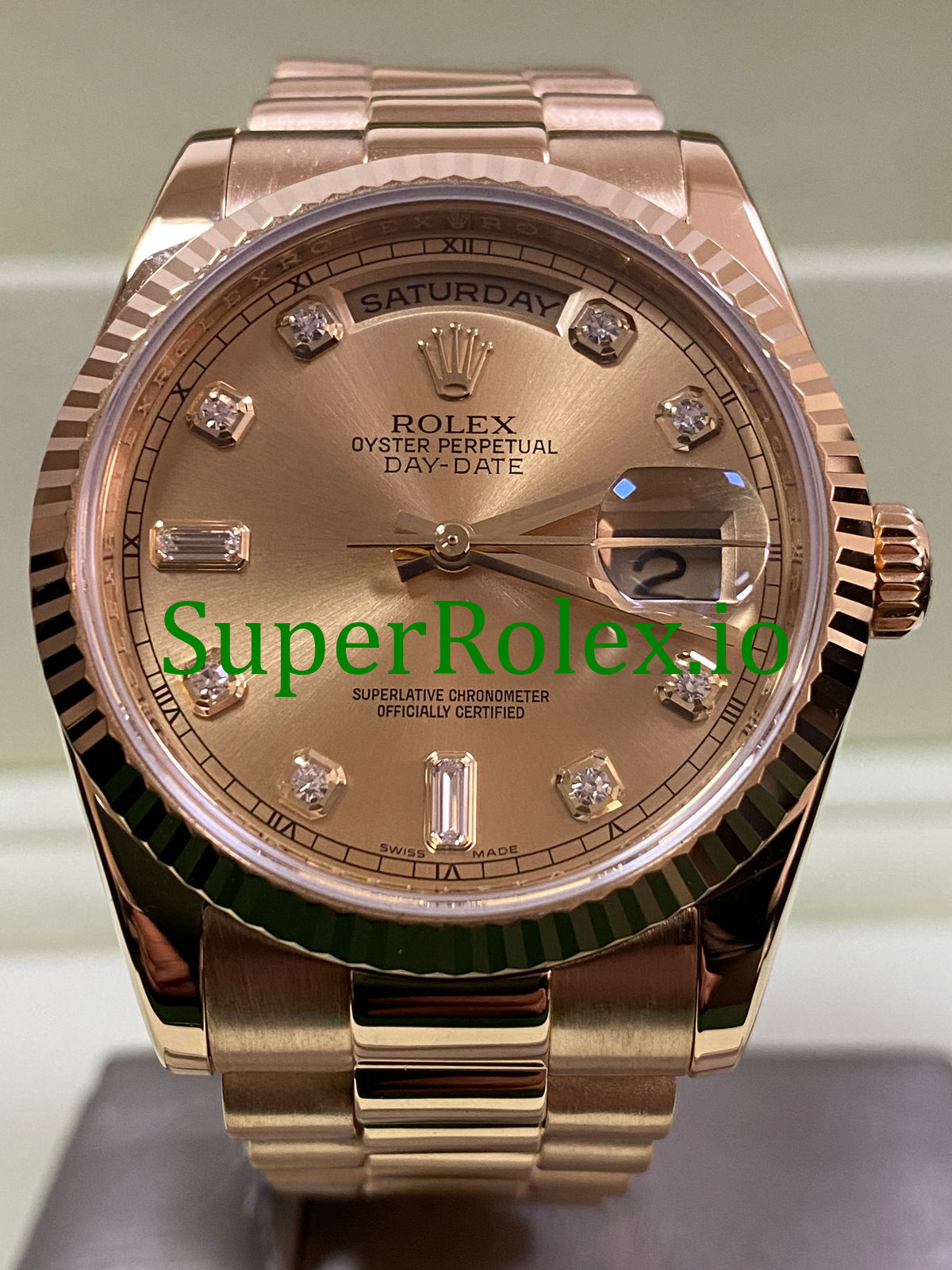Rolex Day-Date 36MM Yellow Gold Diamond Dial Ref.118238