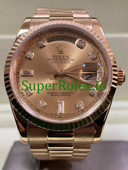 Rolex Day-Date 36MM Yellow Gold Diamond Dial Ref.118238