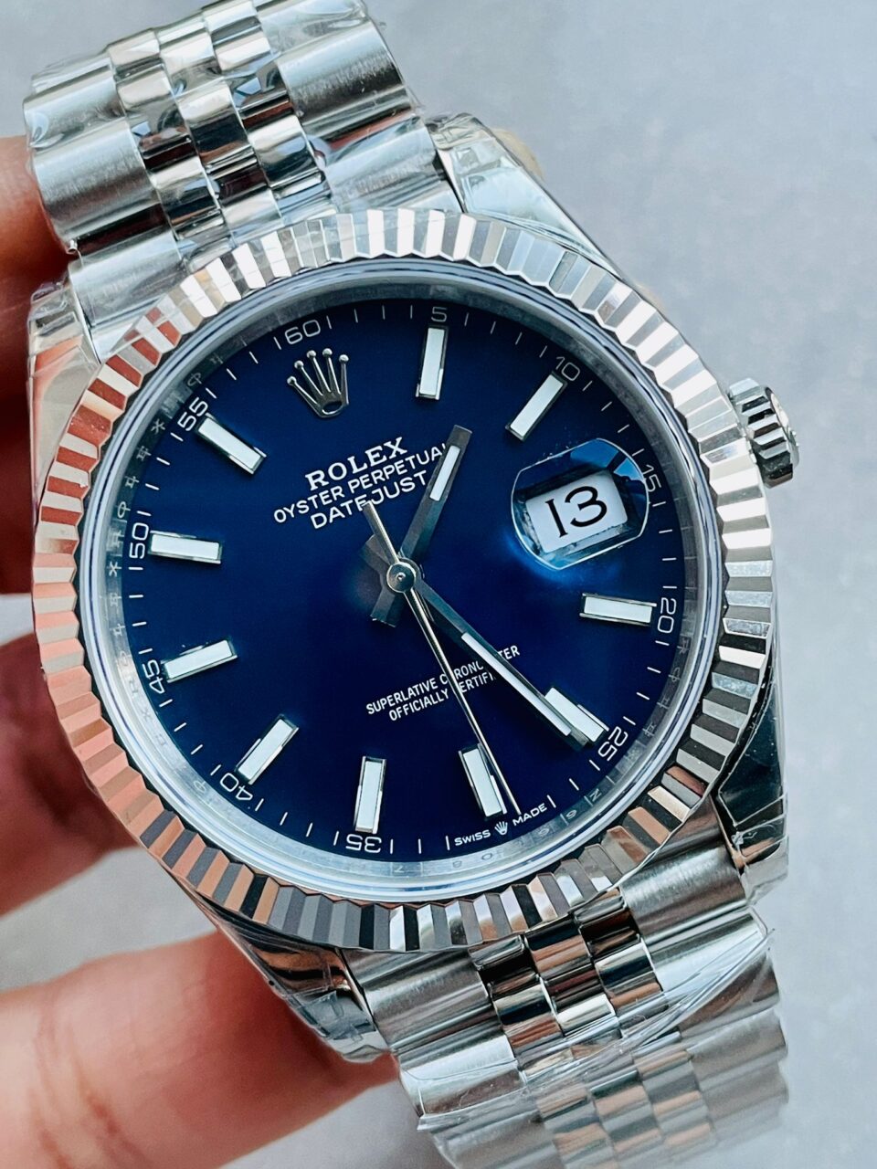 VS Factory 1:1 Rolex DateJust 41 SS Best Edition 904L Steel Blue Dial