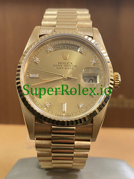 Rolex Day-Date 36MM Yellow Gold Diamond Dial Ref.18238