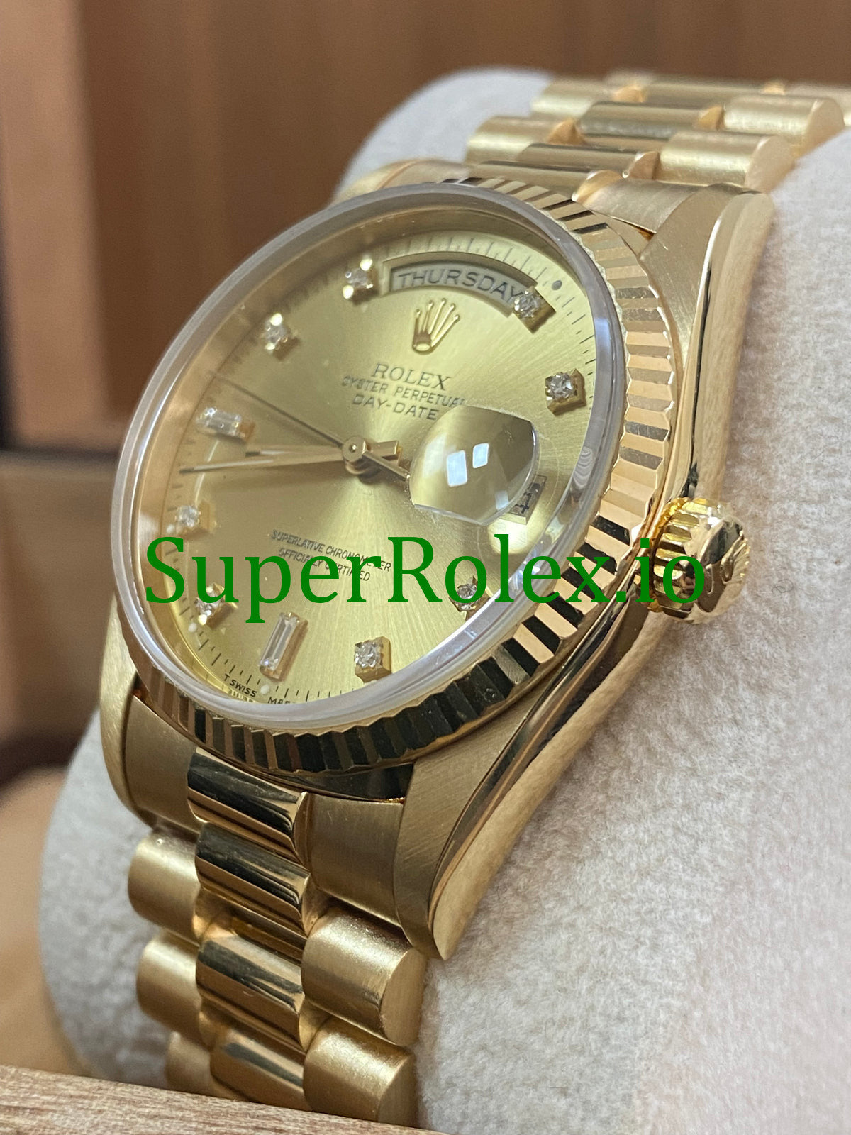 Rolex Day-Date 36MM Yellow Gold Diamond Dial Ref.18238