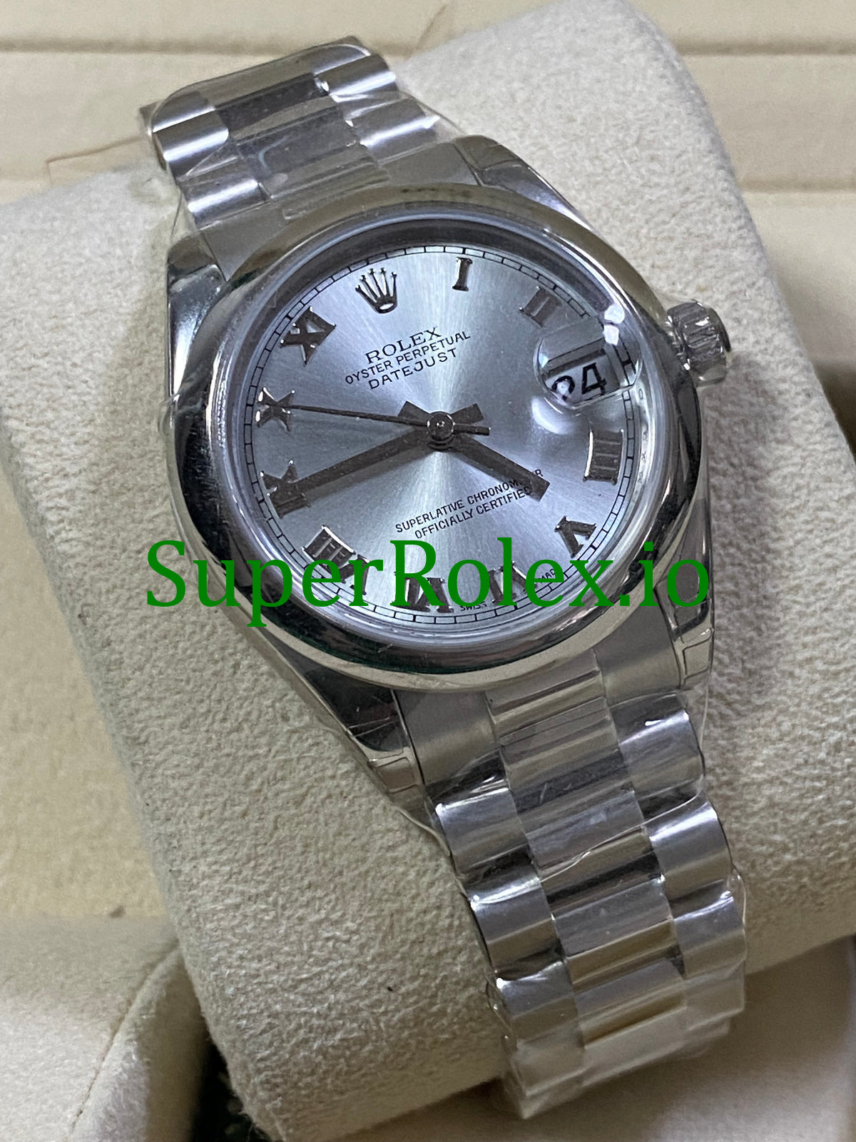 Rolex Platinum Dial Datejust 31 Silver Roman Roman Ref.178246
