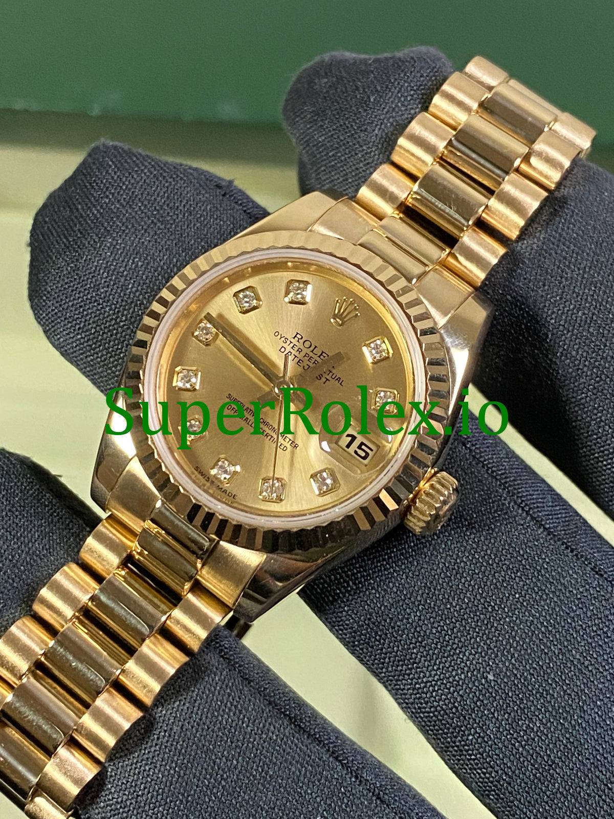 Rolex Lady-Datejust 26 Yellow Gold Diamond Dial Ref.179178