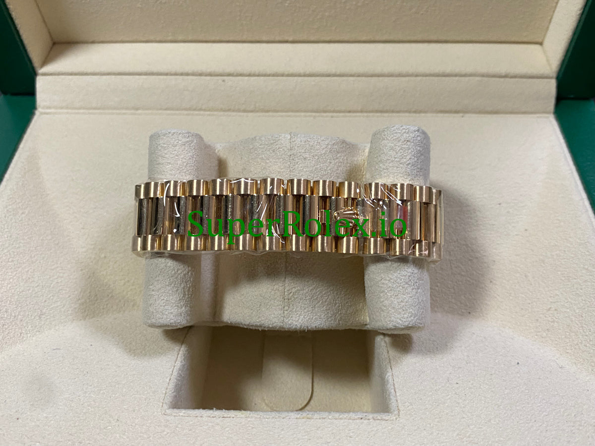 Rolex Day-Date 36MM Yellow Gold Turquoise Diamond-Set Dial Ref.128238