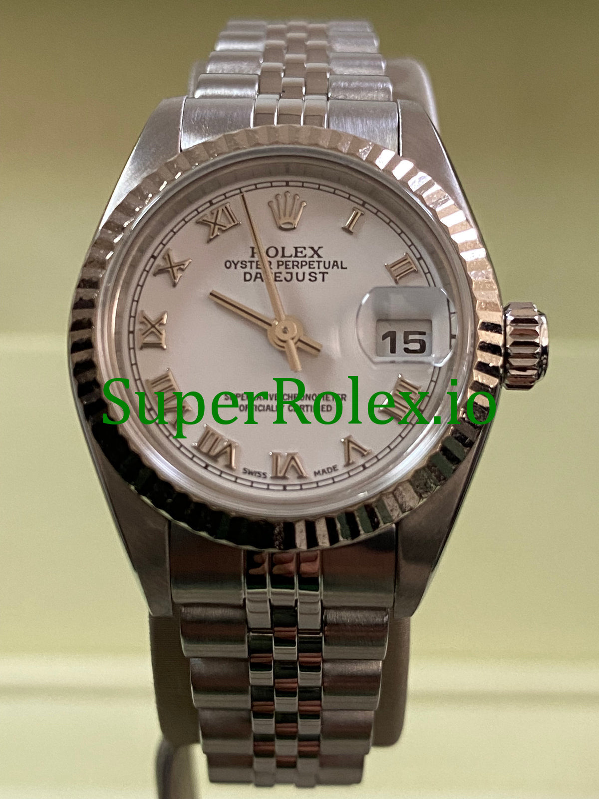 Rolex Lady-Datejust 26 Steel White Roman Dial Ref.79174