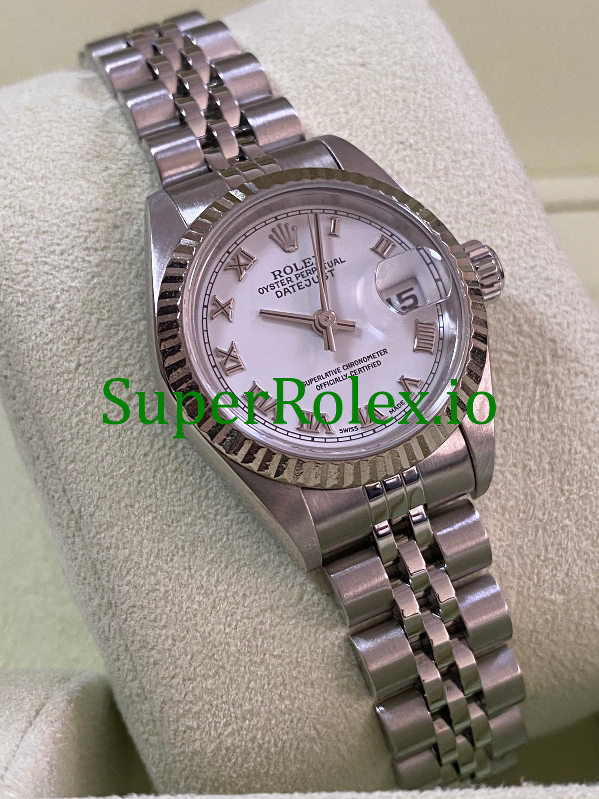 Rolex Lady-Datejust 26 Steel White Roman Dial Ref.79174
