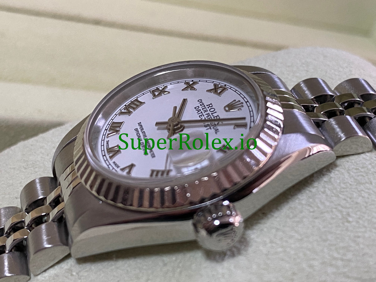 Rolex Lady-Datejust 26 Steel White Roman Dial Ref.79174