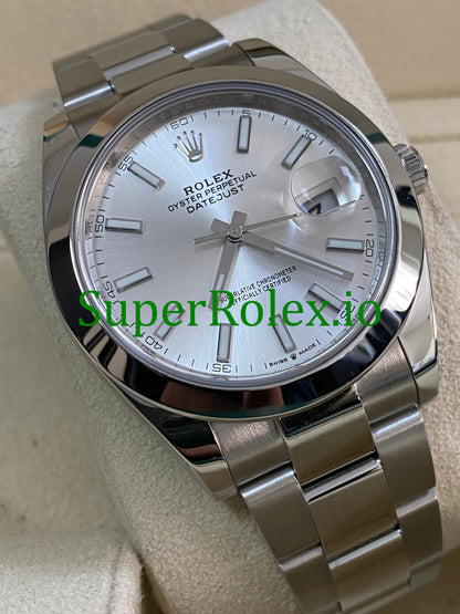 Rolex Datejust 41 Steel Silver Index Dial Ref.126300