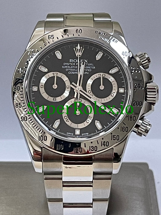 Rolex Cosmograph Daytona 40 Steel Black Index Dial Ref.116520