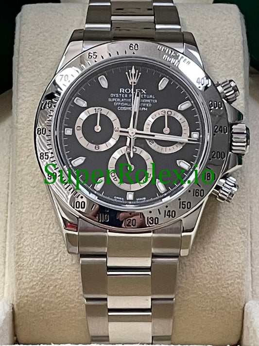 Rolex Cosmograph Daytona 40 Steel Black Index Dial Ref.116520