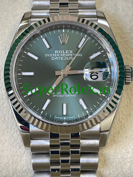 Rolex Datejust 36 Steel Mint Green Dial Ref.126234