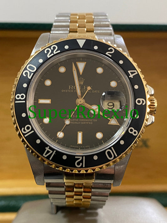 Rolex GMT-Master II Steel and Yellow Gold Ref.16713 - Black Dial