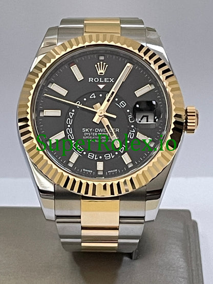 Rolex Sky-Dweller Yellow Rolesor Ref.326933- Black Index Dial