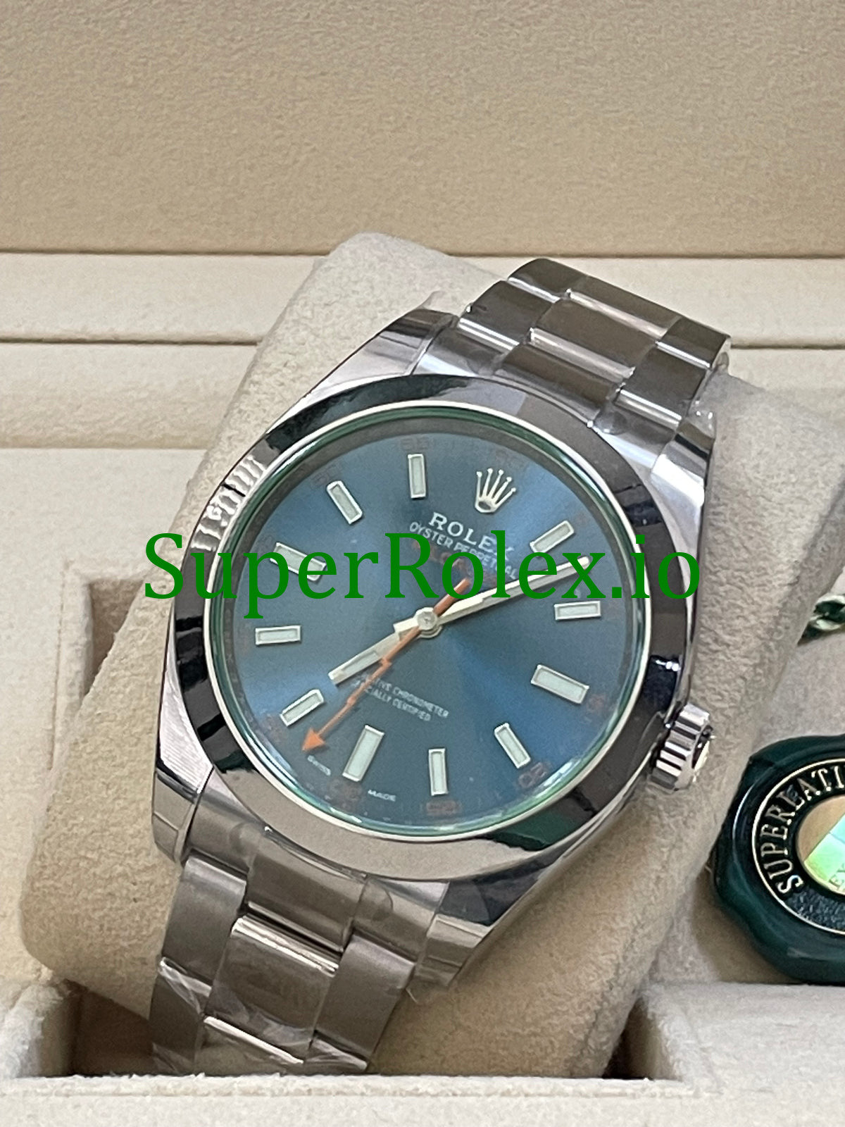 Rolex Milgauss 40MM Blue Dial  Ref.116400GV - Green Crystal