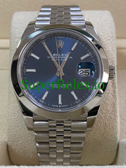 Rolex Datejust 41 Steel Blue Index Dial Ref.126300