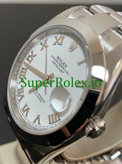 Rolex Datejust 41 Steel White Roman Dial Ref.126300