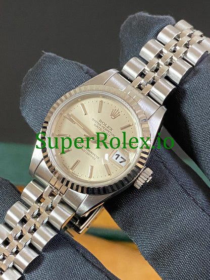 Rolex Lady-Datejust 26MM Steel Silver Index Dial Ref.69174